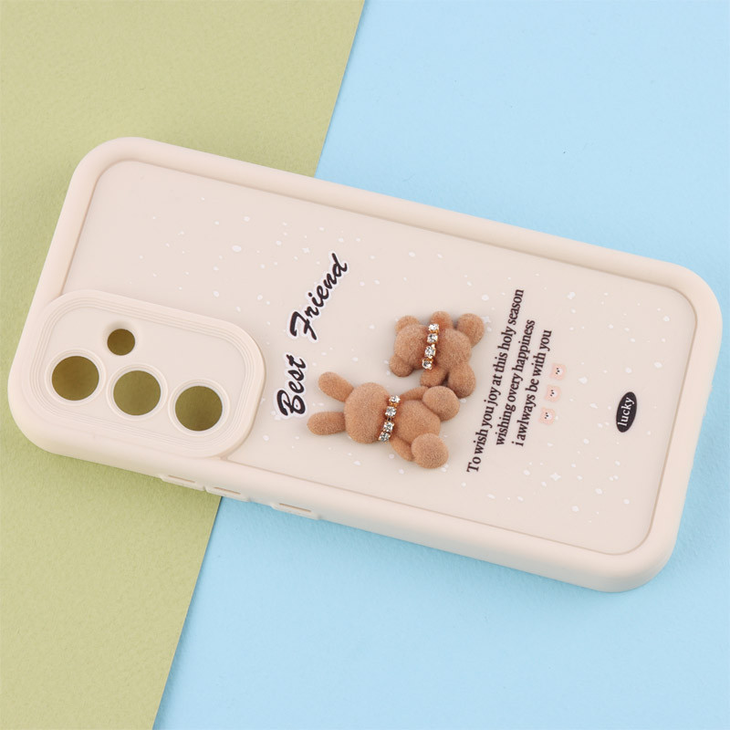 قاب سولید کیس عروسکی پشمالو محافظ لنزدار Samsung Galaxy A54