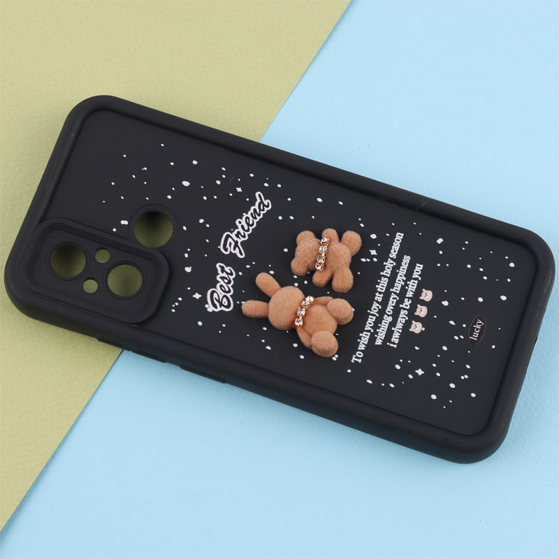 قاب سولید کیس عروسکی پشمالو محافظ لنزدار Xiaomi Redmi 12C