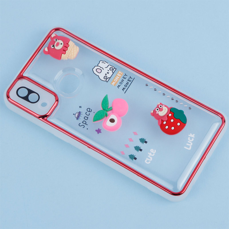 قاب شفاف عروسک برجسته محافظ لنزدار Samsung Galaxy A10s