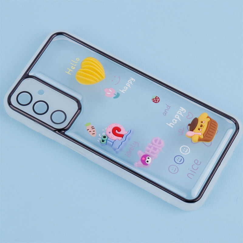 قاب شفاف عروسک برجسته محافظ لنزدار Samsung Galaxy A24 4G