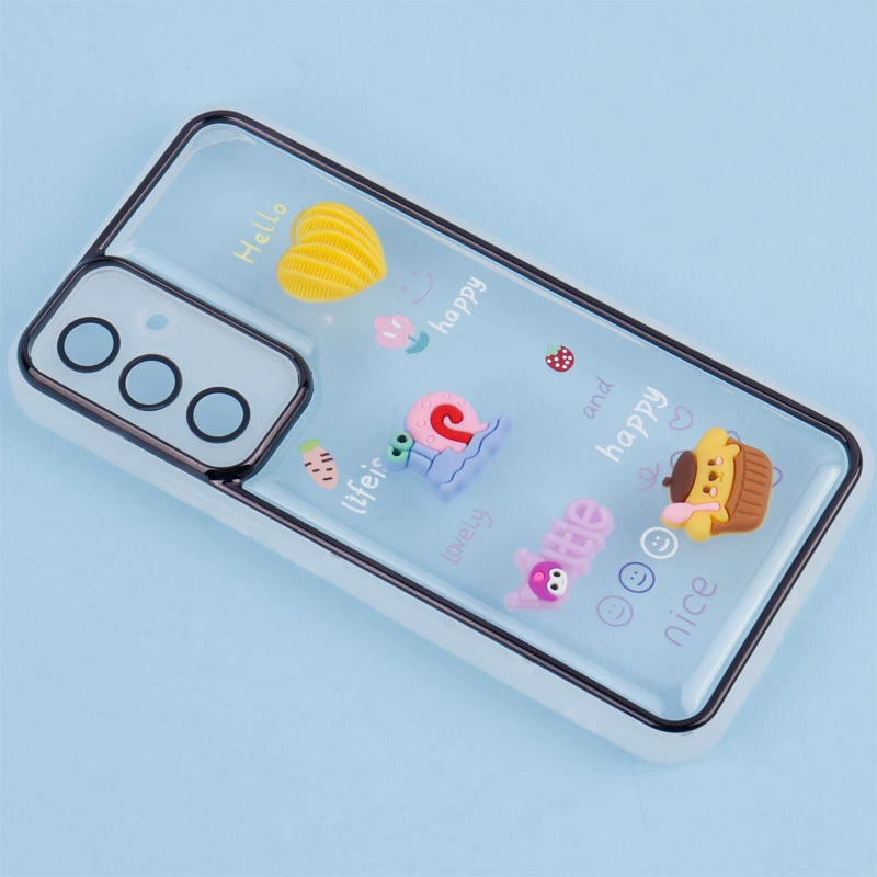 قاب شفاف عروسک برجسته محافظ لنزدار Samsung Galaxy A54
