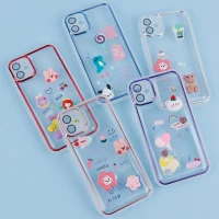 قاب شفاف عروسک برجسته محافظ لنزدار iPhone 11