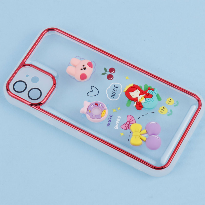 قاب شفاف عروسک برجسته محافظ لنزدار iPhone 11