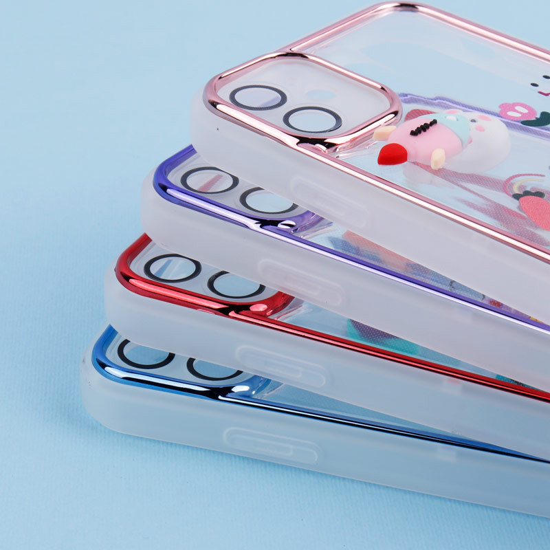 قاب شفاف عروسک برجسته محافظ لنزدار iPhone 11