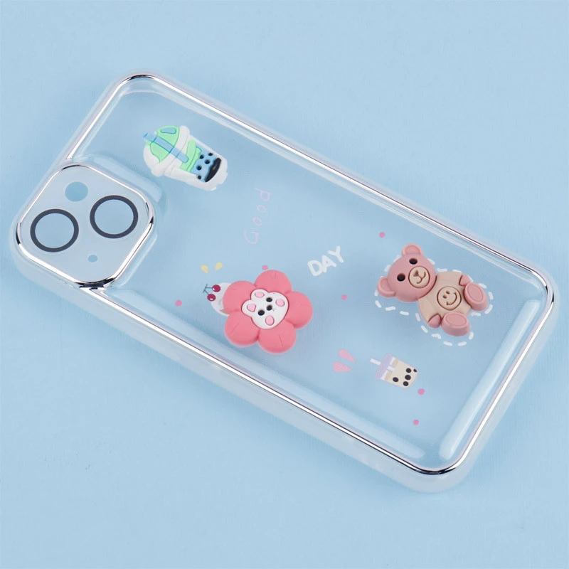 قاب شفاف عروسک برجسته محافظ لنزدار iPhone 13