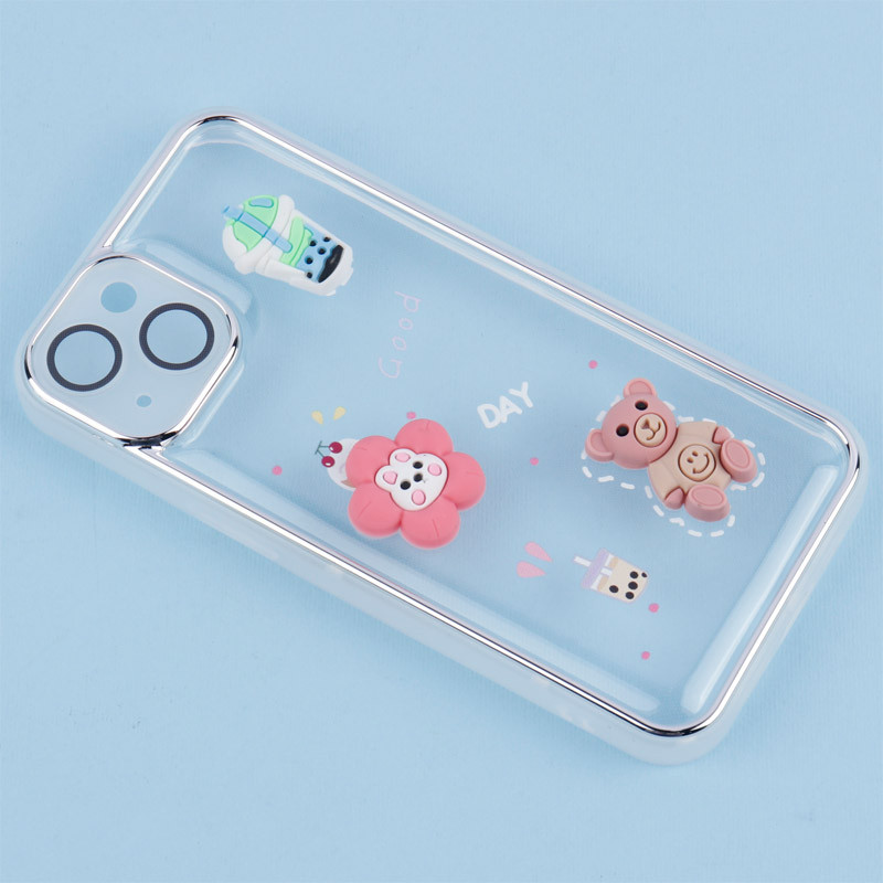 قاب شفاف عروسک برجسته محافظ لنزدار iPhone 13