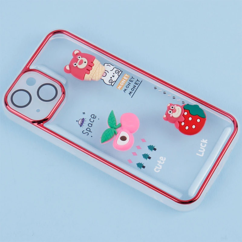 قاب شفاف عروسک برجسته محافظ لنزدار iPhone 13