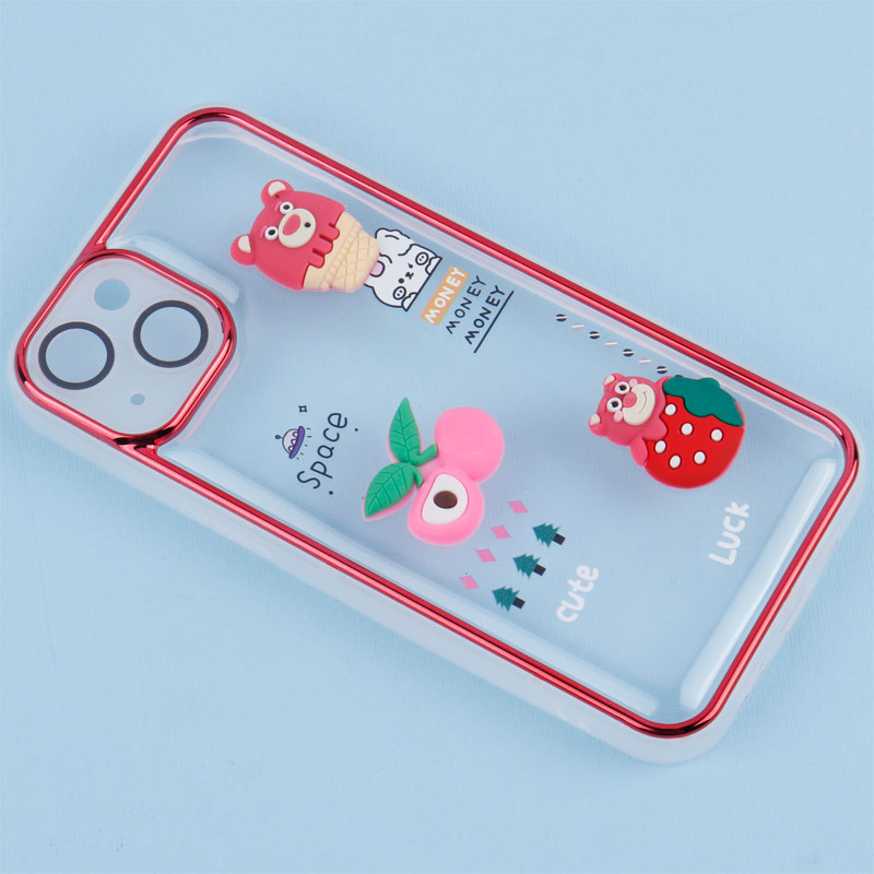 قاب شفاف عروسک برجسته محافظ لنزدار iPhone 13