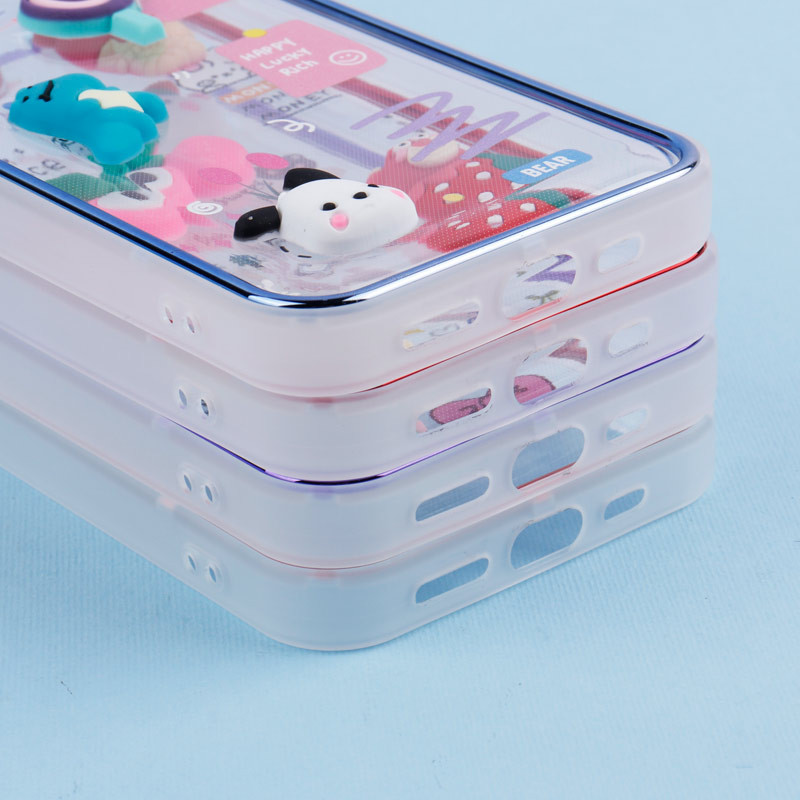 قاب شفاف عروسک برجسته محافظ لنزدار iPhone 13