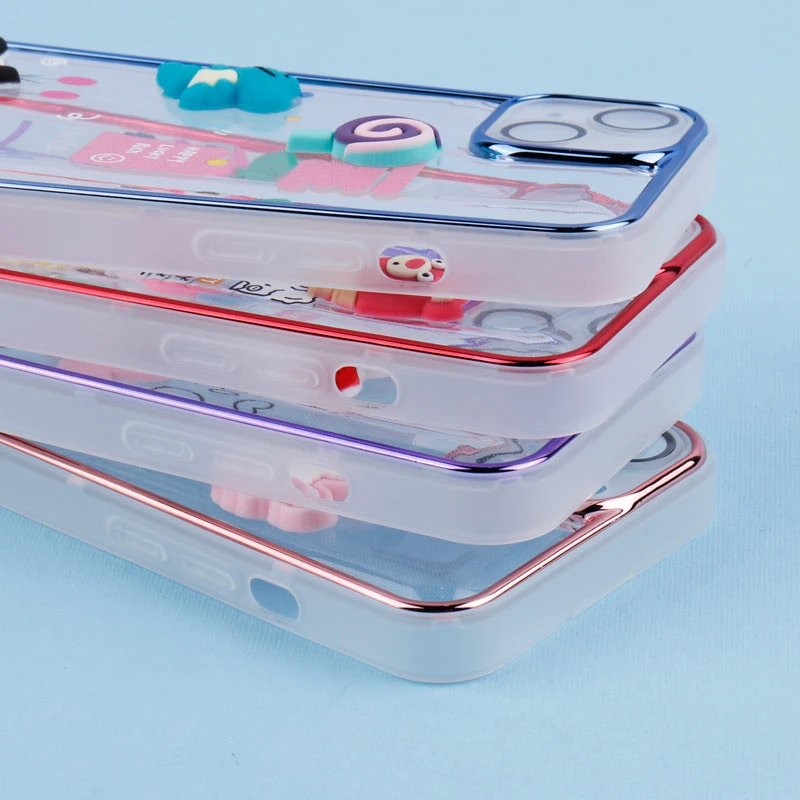 قاب شفاف عروسک برجسته محافظ لنزدار iPhone 13