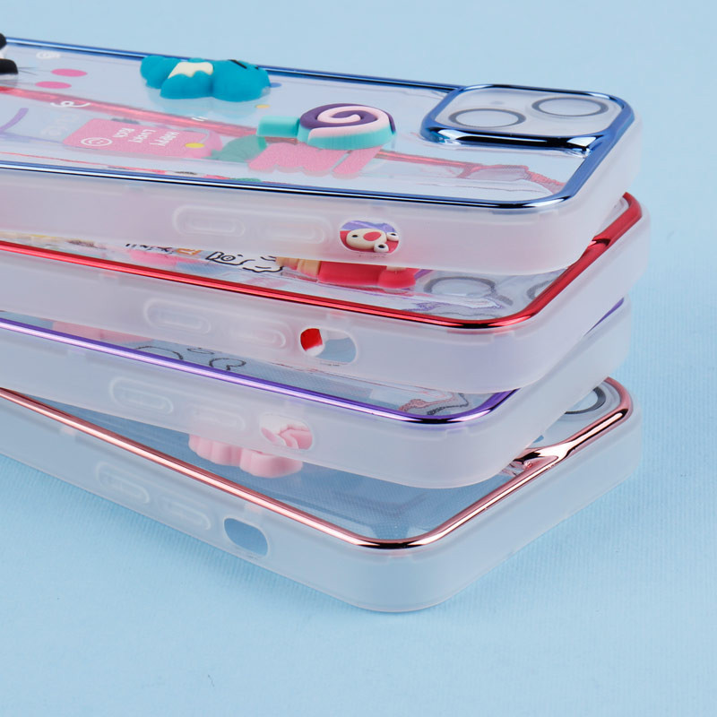 قاب شفاف عروسک برجسته محافظ لنزدار iPhone 13