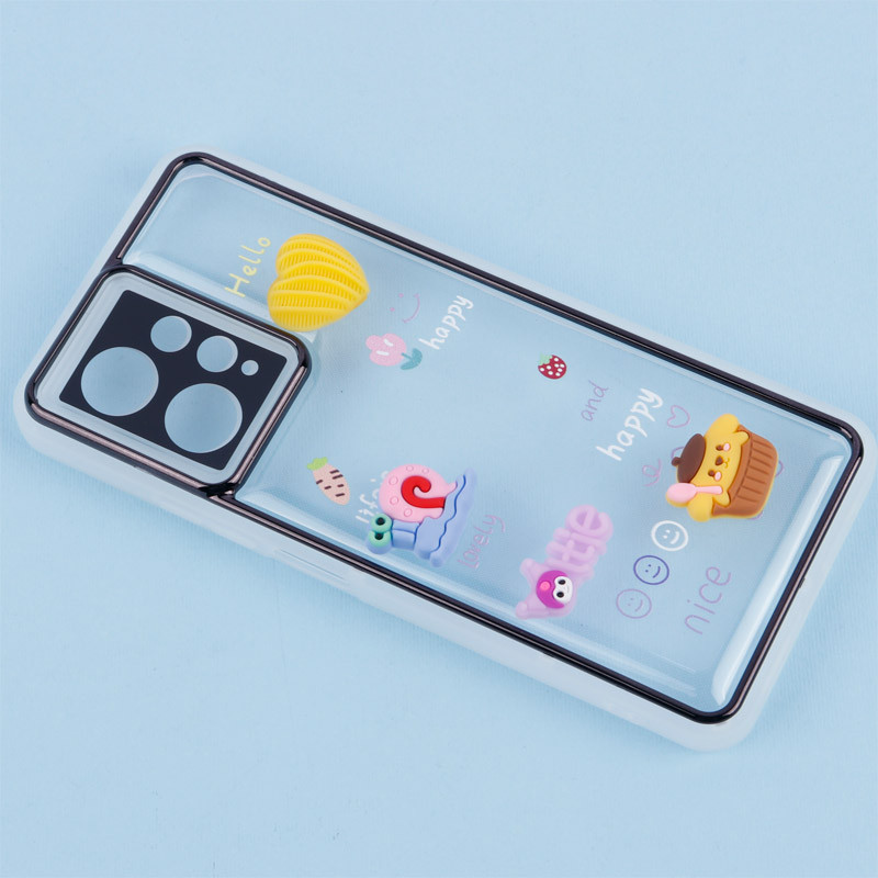 قاب شفاف عروسک برجسته محافظ لنزدار Xiaomi Redmi Note 12 4G