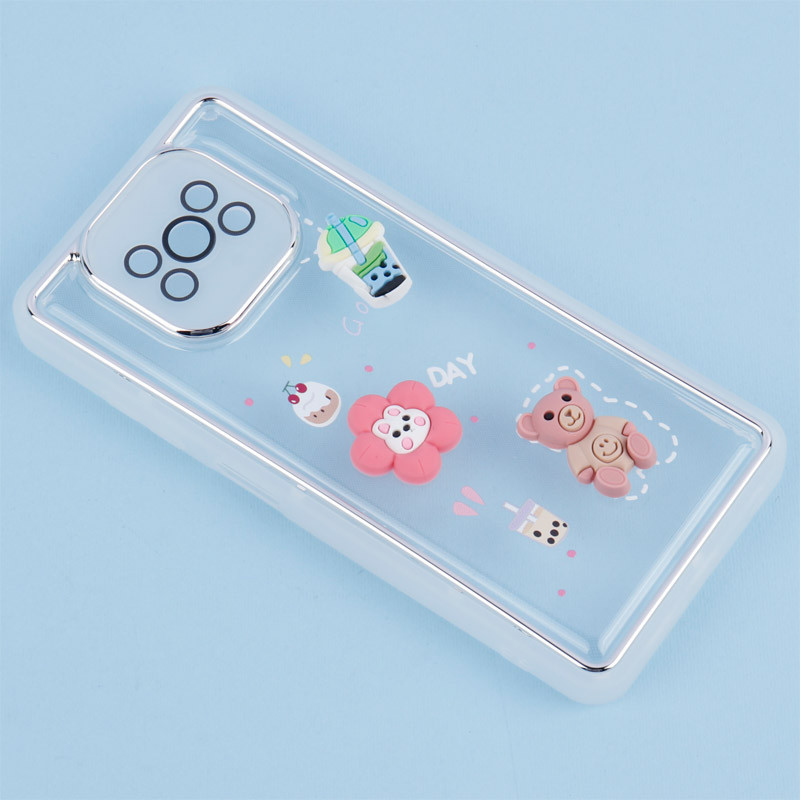 قاب شفاف عروسک برجسته محافظ لنزدار Xiaomi Poco X3 / X3 Pro