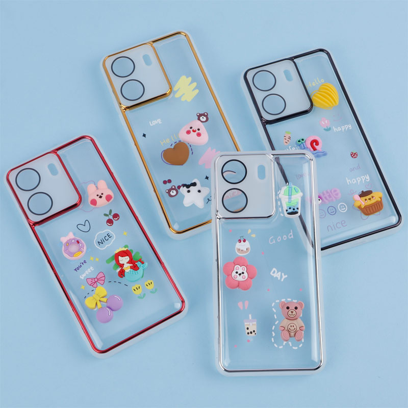 قاب شفاف عروسک برجسته محافظ لنزدار Xiaomi Redmi 13C / Poco C65