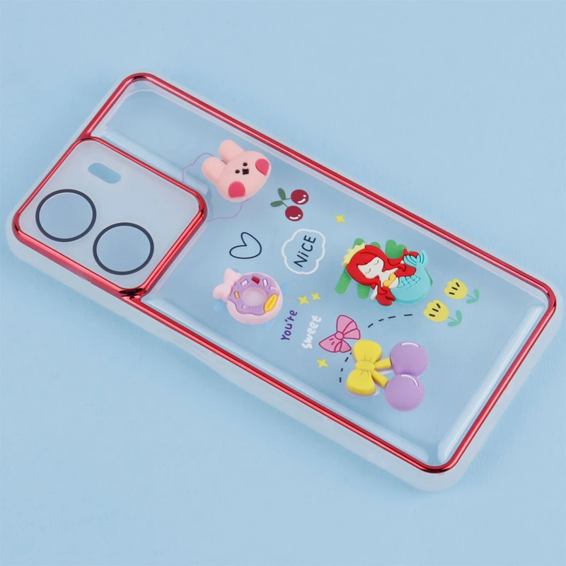قاب شفاف عروسک برجسته محافظ لنزدار Xiaomi Redmi 13C / Poco C65