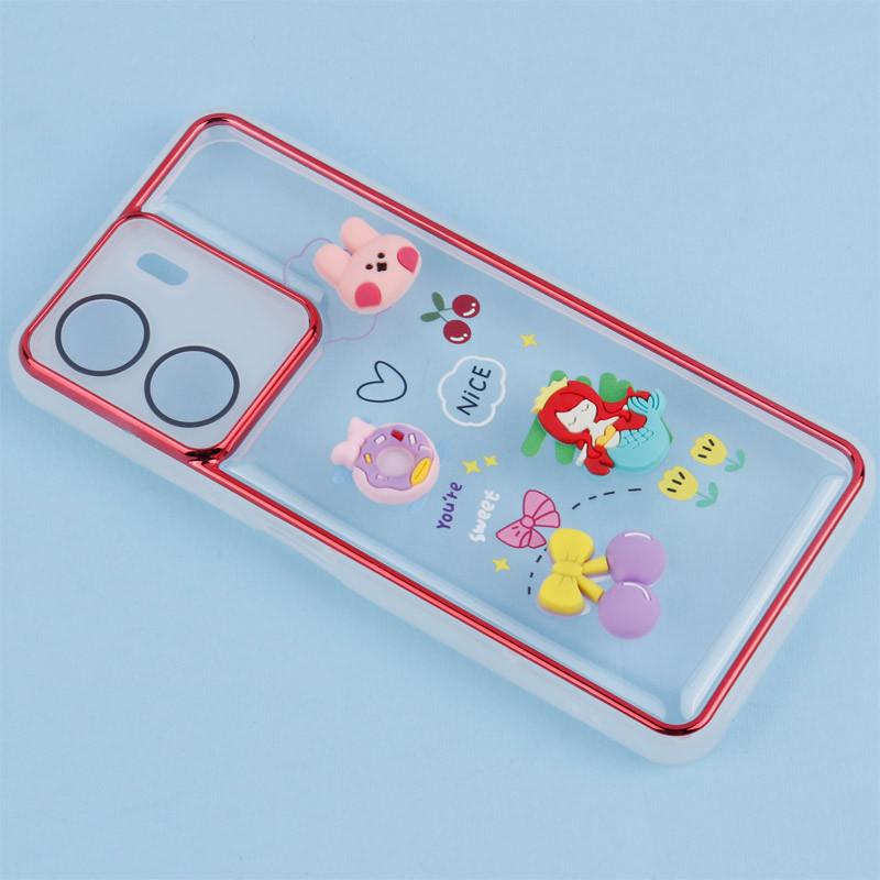 قاب شفاف عروسک برجسته محافظ لنزدار Xiaomi Redmi 13C / Poco C65