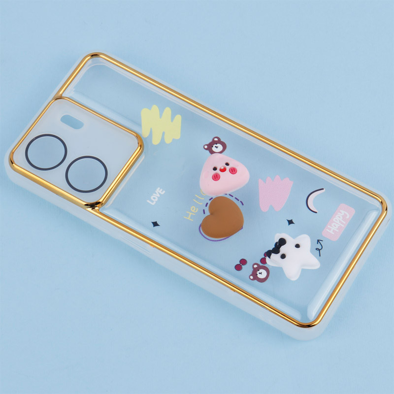 قاب شفاف عروسک برجسته محافظ لنزدار Xiaomi Redmi 13C / Poco C65