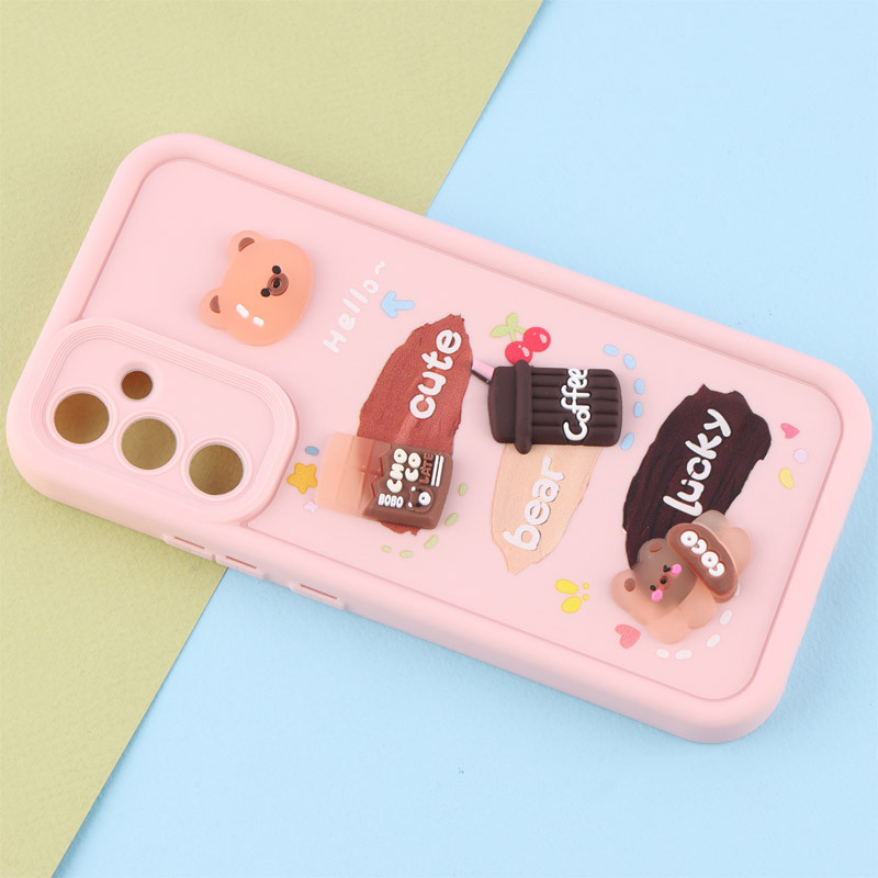 قاب سولید کیس عروسکی پاستیلی محافظ لنزدار Samsung Galaxy A54