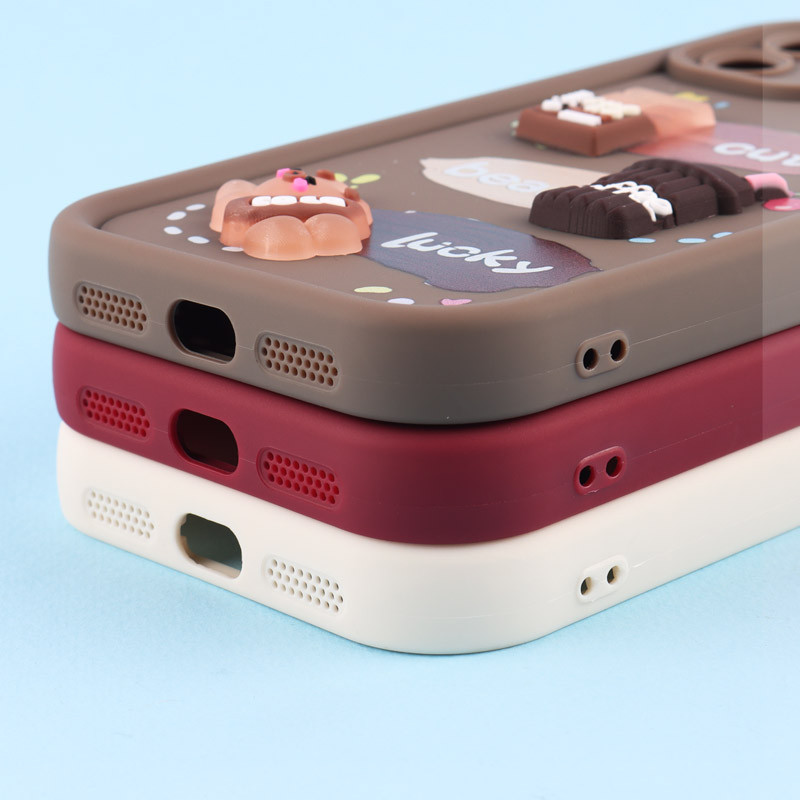 قاب سولید کیس عروسکی پاستیلی محافظ لنزدار iPhone 11