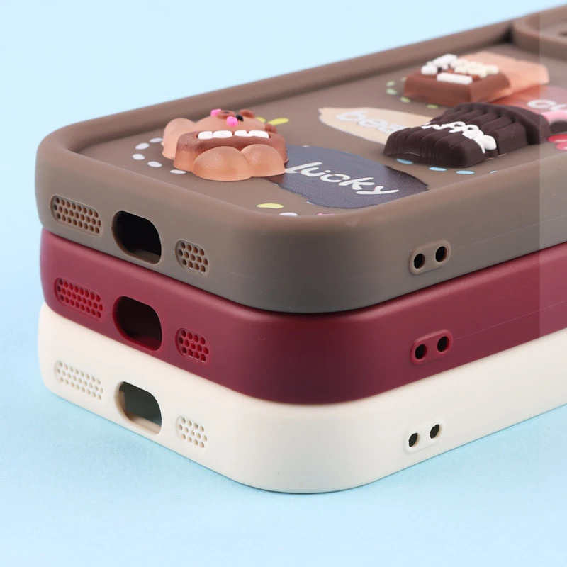 قاب سولید کیس عروسکی پاستیلی محافظ لنزدار iPhone 13