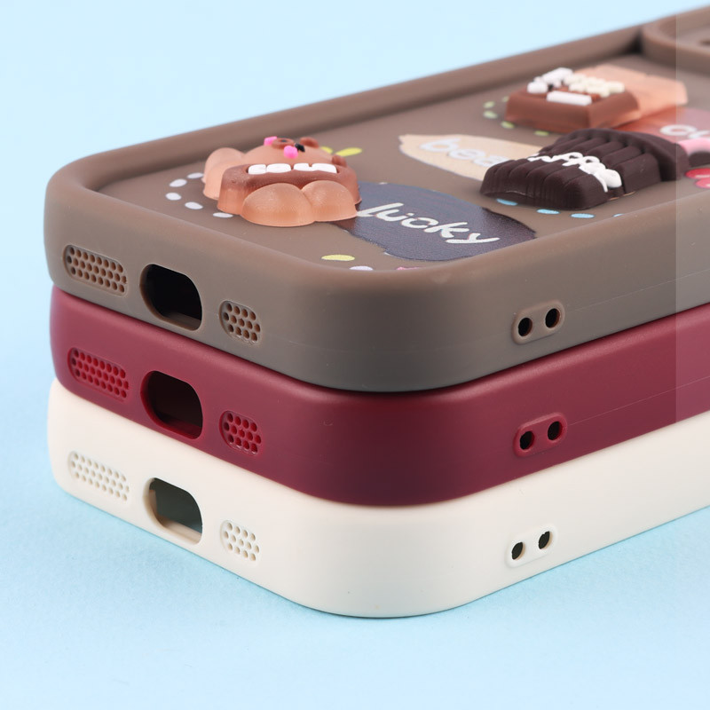قاب سولید کیس عروسکی پاستیلی محافظ لنزدار iPhone 13