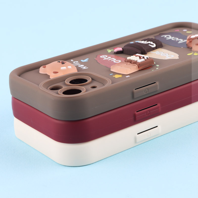 قاب سولید کیس عروسکی پاستیلی محافظ لنزدار iPhone 13