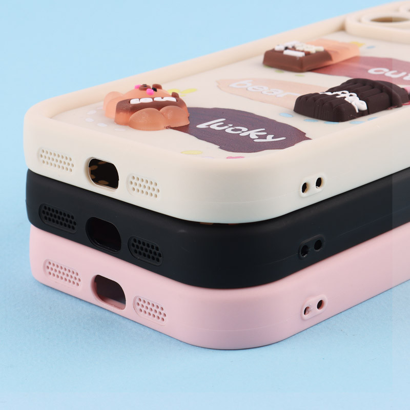 قاب سولید کیس عروسکی پاستیلی محافظ لنزدار iPhone 13 Pro Max
