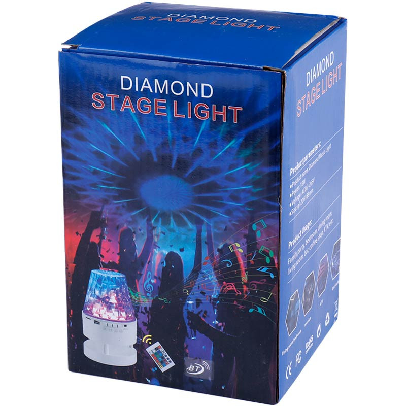اسپیکر بلوتوثی رم و فلش خور چراغ دار Diamond Music Light + ریموت کنترل