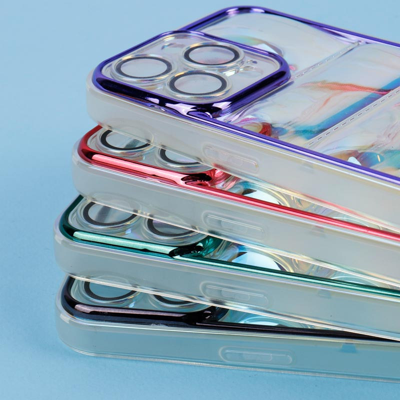 قاب پافر هفت رنگ محافظ لنزدار iPhone 15 Pro Max