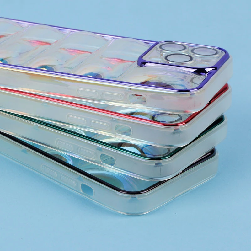 قاب پافر هفت رنگ محافظ لنزدار iPhone 15 Pro Max