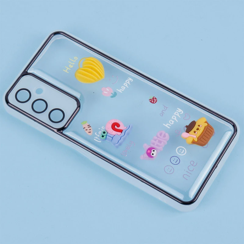 قاب شفاف عروسک برجسته محافظ لنزدار Samsung Galaxy A05s