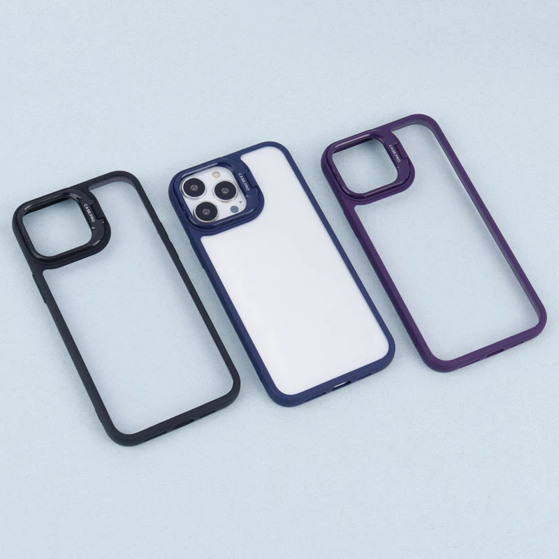 قاب PC شفاف Case Pro استند شو + محافظ لنز رینگی iPhone 13 Pro Max