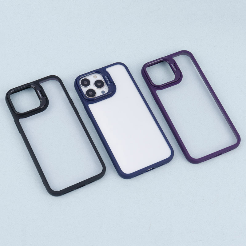 قاب PC شفاف Case Pro استند شو + محافظ لنز رینگی iPhone 13 Pro Max