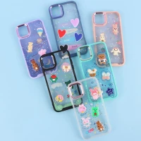 قاب شفاف شاینی متال ایرون عروسک برجسته iPhone 11