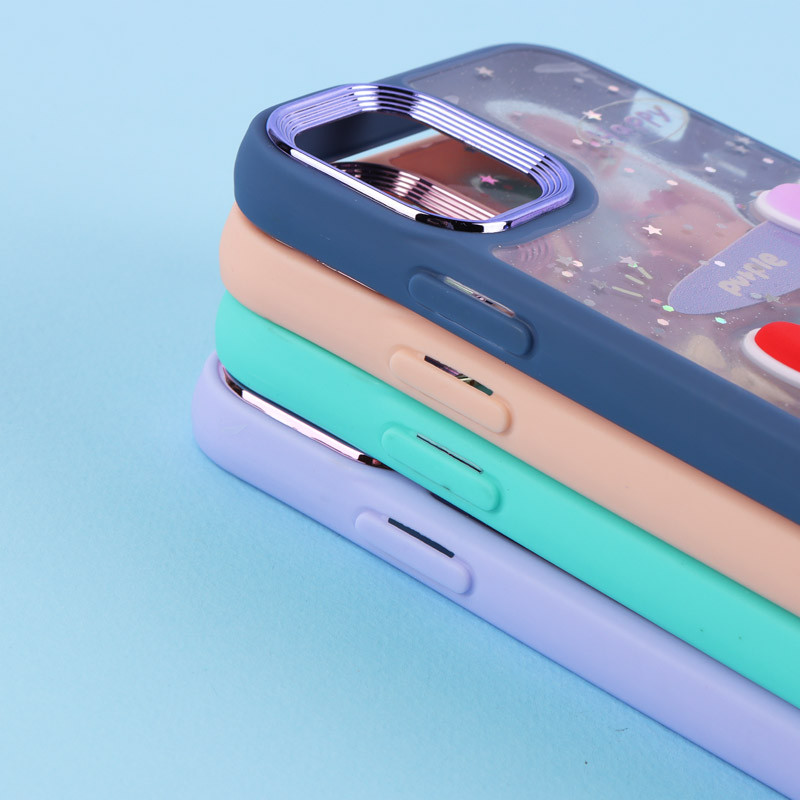 قاب شفاف شاینی متال ایرون عروسک برجسته iPhone 11