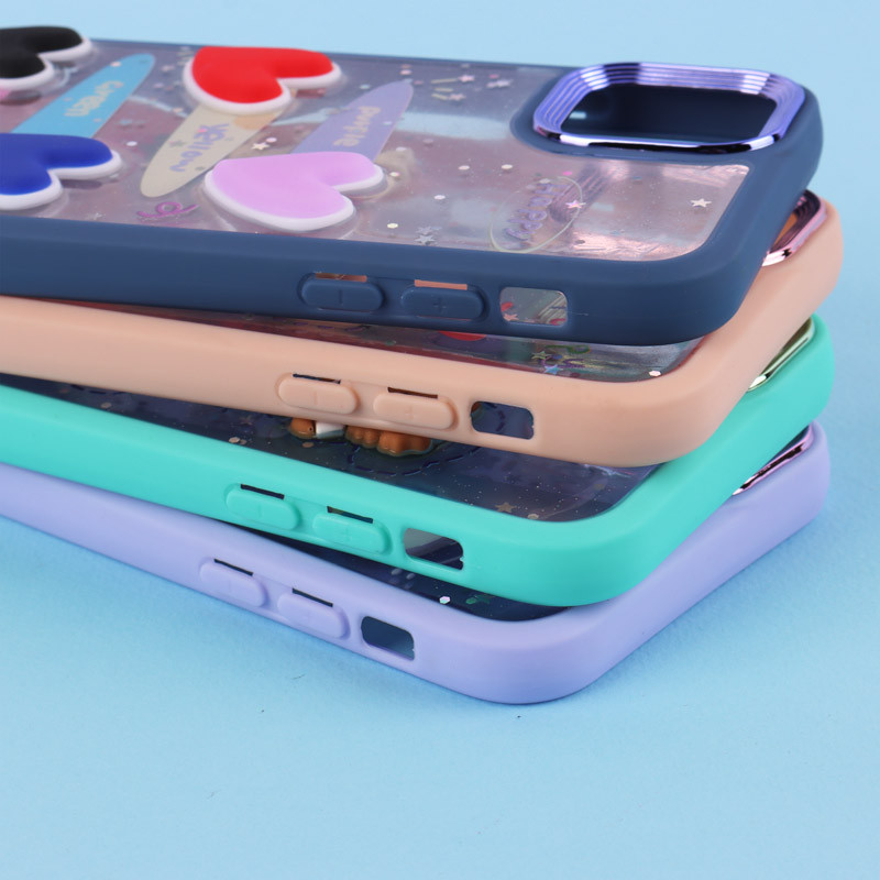 قاب شفاف شاینی متال ایرون عروسک برجسته iPhone 11
