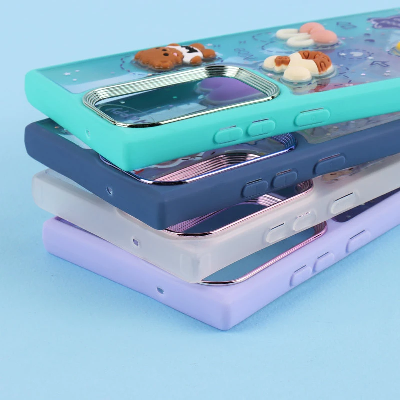 قاب شفاف شاینی متال ایرون عروسک برجسته Samsung Galaxy S23 Ultra