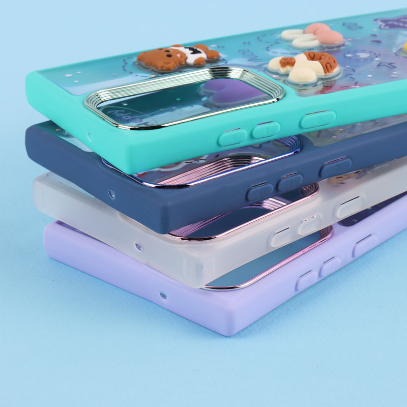 قاب شفاف شاینی متال ایرون عروسک برجسته Samsung Galaxy S23 Ultra
