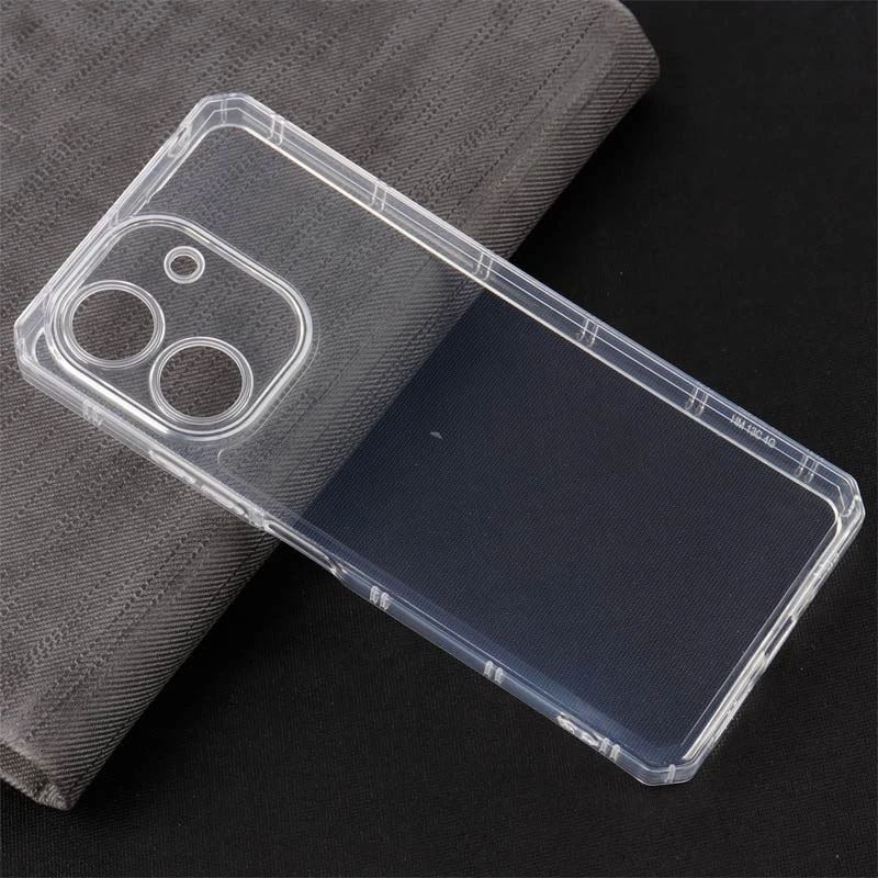 قاب ژله ای بی رنگ شیائومی Redmi 13C / Poco C65 محافظ لنزدار