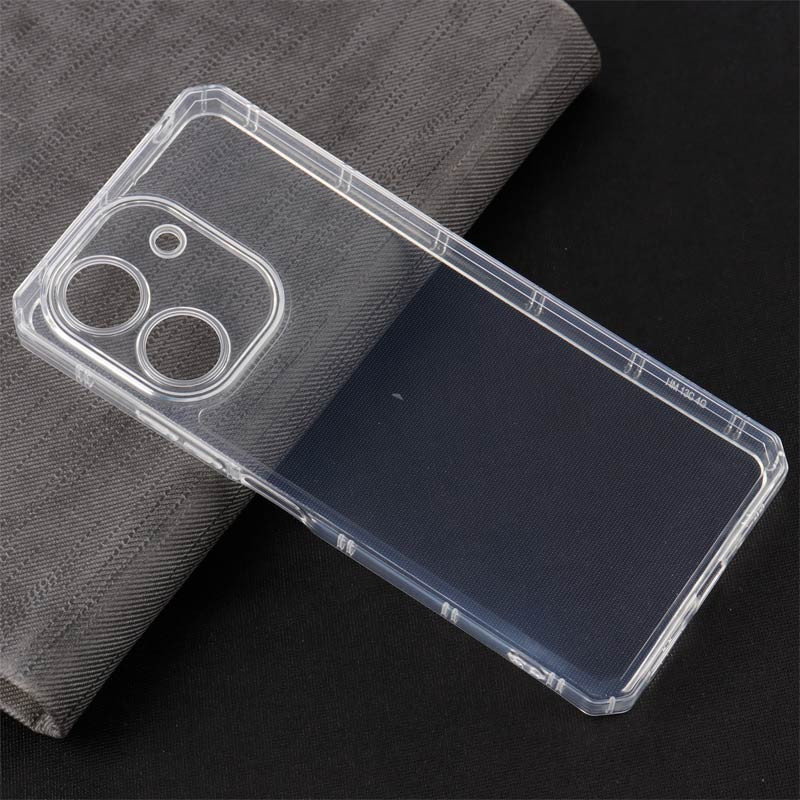 قاب ژله ای بی رنگ شیائومی Redmi 13C / Poco C65 محافظ لنزدار