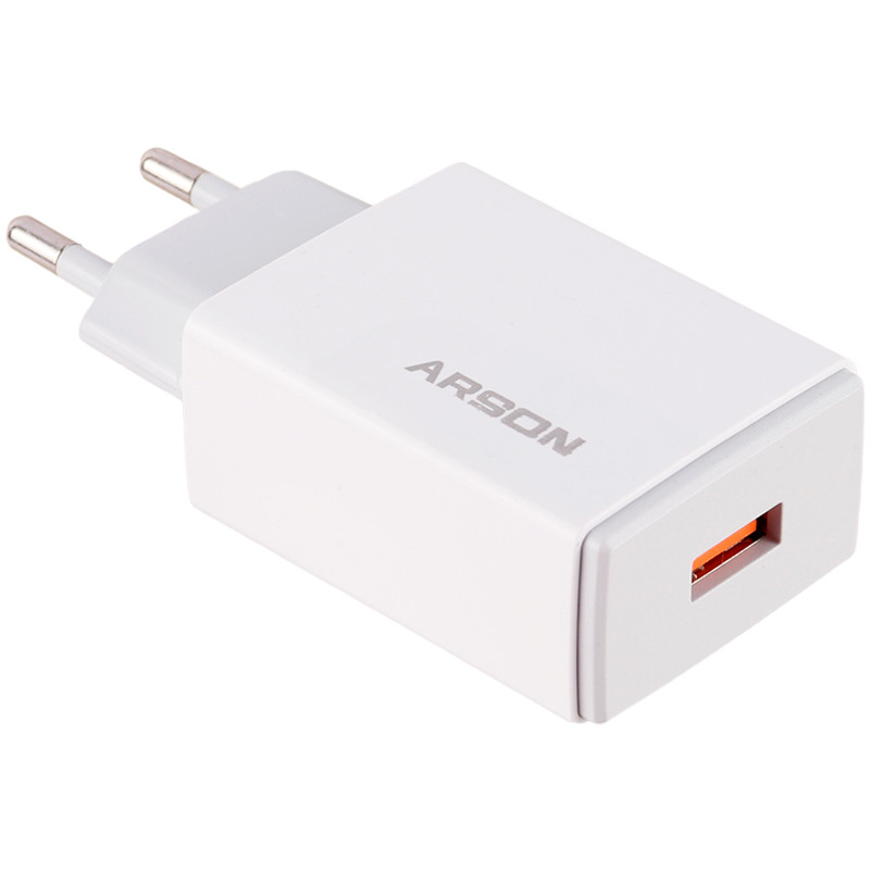 کلگی فست شارژ Arson AN-W3A QC3.0 3A 15W + کابل آیفونی