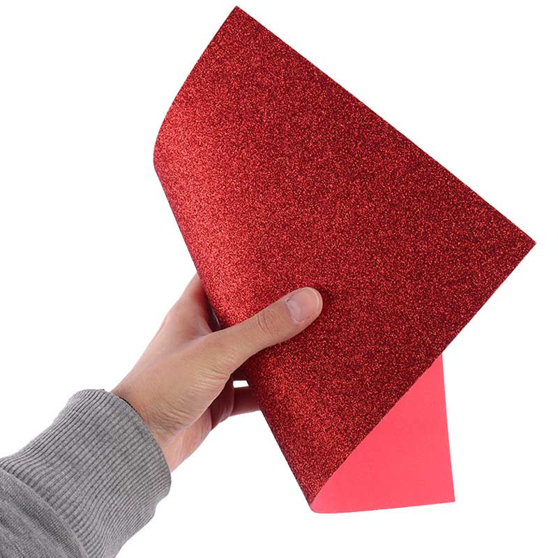 فوم رنگی اکلیلی Glitter Eva Foam A4 بسته ۱۰ عددی