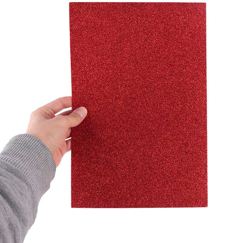 فوم رنگی اکلیلی Glitter Eva Foam A4 بسته ۱۰ عددی