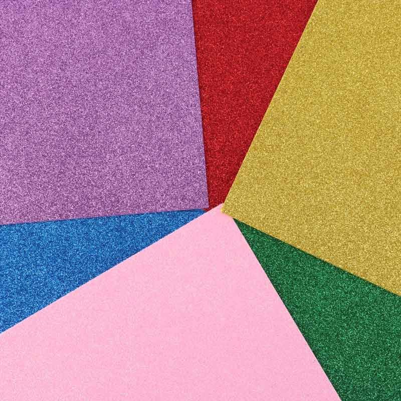 فوم رنگی اکلیلی Glitter Eva Foam A4 بسته ۱۰ عددی