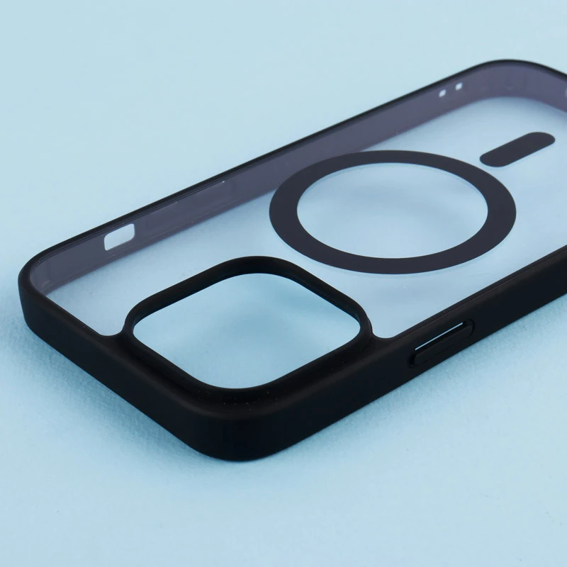 قاب PC شفاف دور رنگی مگ سیف iPhone 14 Pro Max