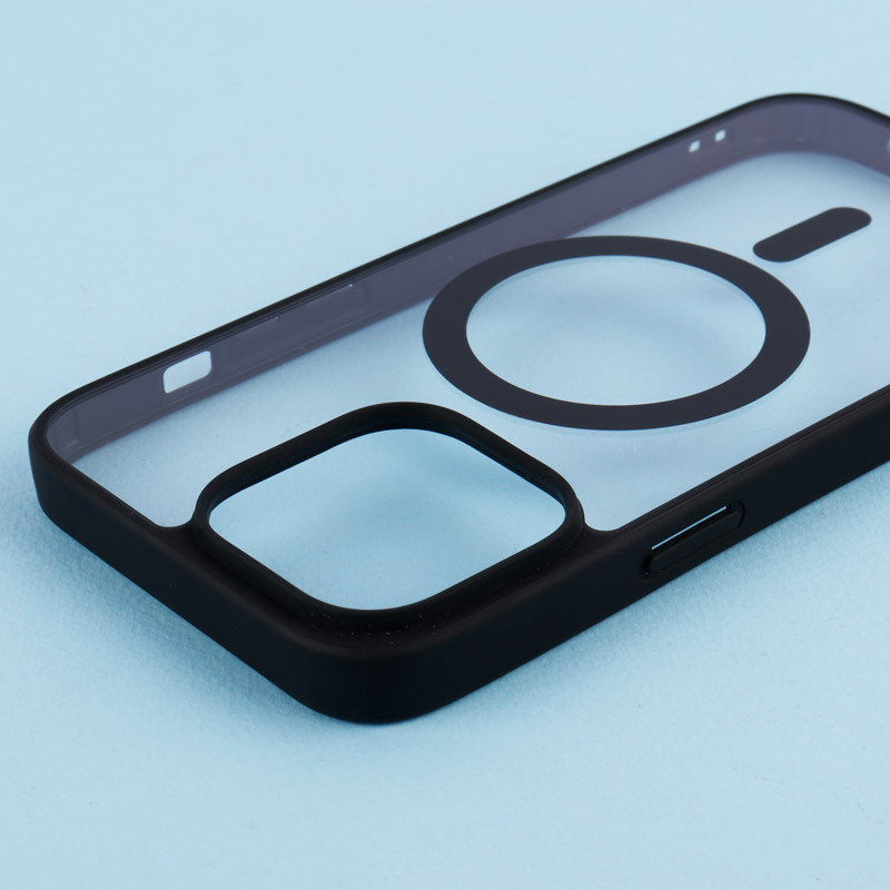 قاب PC شفاف دور رنگی مگ سیف iPhone 14 Pro Max