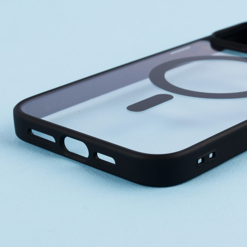 قاب PC شفاف دور رنگی مگ سیف iPhone 14 Pro Max