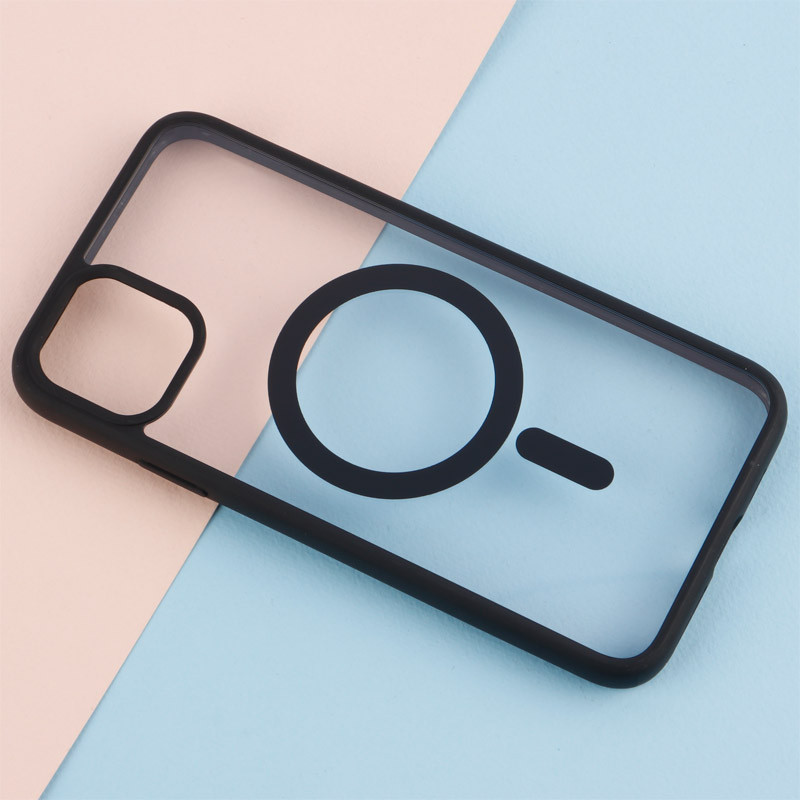 قاب PC شفاف دور رنگی مگ سیف iPhone 11 Pro Max