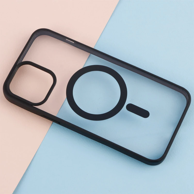 قاب PC شفاف دور رنگی مگ سیف iPhone 12 Pro Max