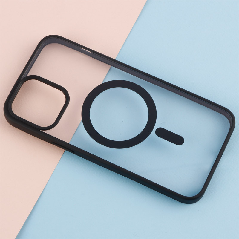 قاب PC شفاف دور رنگی مگ سیف iPhone 12 Pro Max